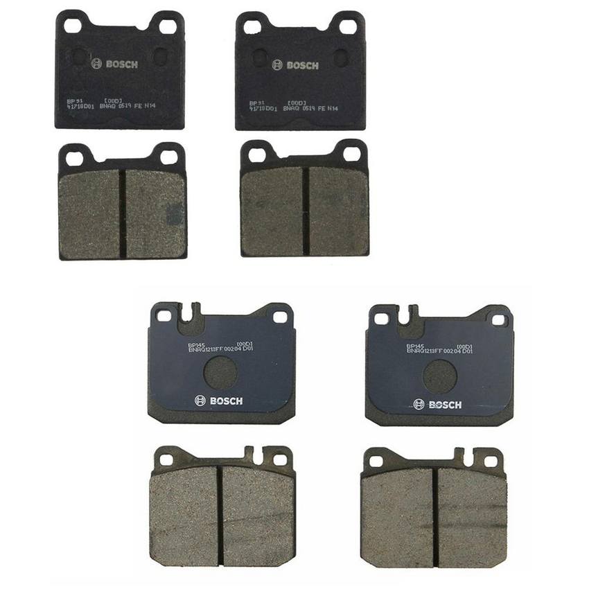 Mercedes-Benz Disc Brake Pad Set Kit - Front and Rear (Semi-Metallic) 0004209420